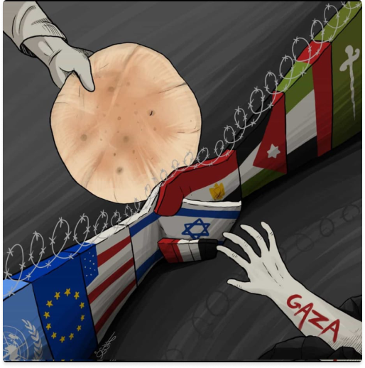 صورة تعبر عن حجم الحصار الحاصل على غوة