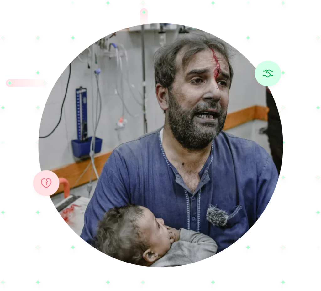 صورة تعبر عن معاناة اهل غزة