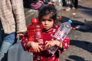 ضرورة توفير المياه بسبب عدم توافر مياه صالحة للشرب والاستخدام لأهلنا داخل القطاع